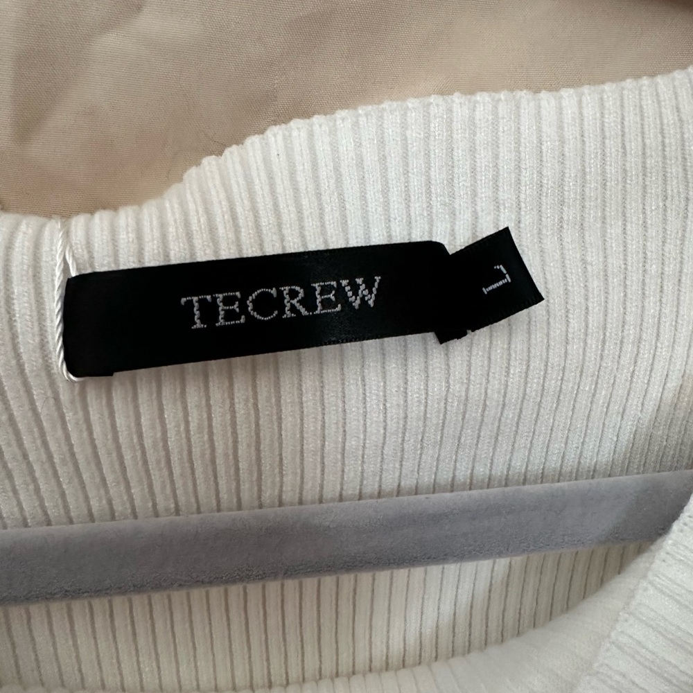White Ribbed Knit Top - Picture 2 of 3